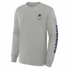 Dallas Cowboys Big & Tall Clock Management Legacy Long Sleeve T-Shirt Heather Gray - Fanatics