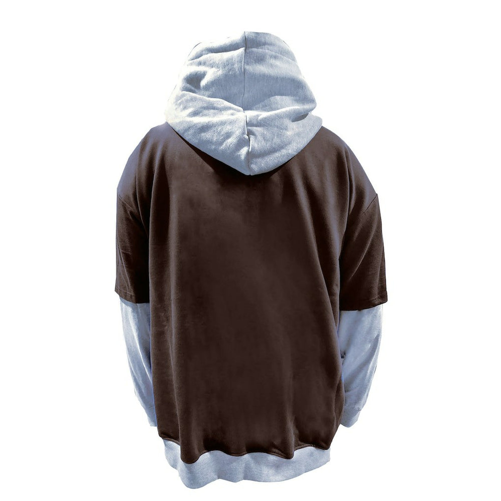 Cleveland Browns Big & Tall Twofer Pullover Hoodie Brown/Heather Gray - Fanatics