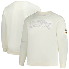 Minnesota Vikings Profile Big & Tall Fleece Sweatshirt Cream - NFL