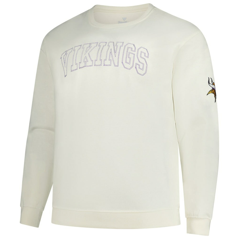 Minnesota Vikings Profile Big & Tall Fleece Sweatshirt Cream - NFL