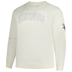 Minnesota Vikings Profile Big & Tall Fleece Sweatshirt Cream - NFL