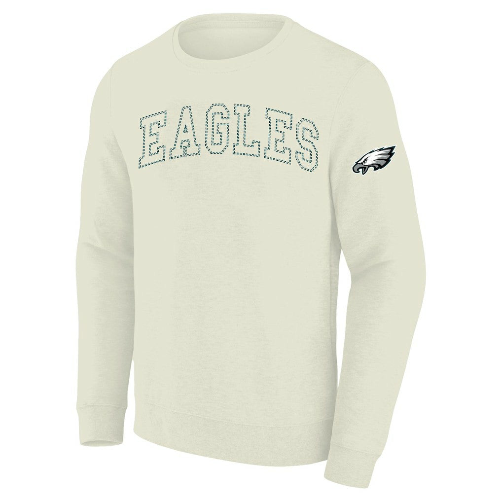 Philadelphia Eagles Profile Big & Tall Fleece Sweatshirt Cream - NFL