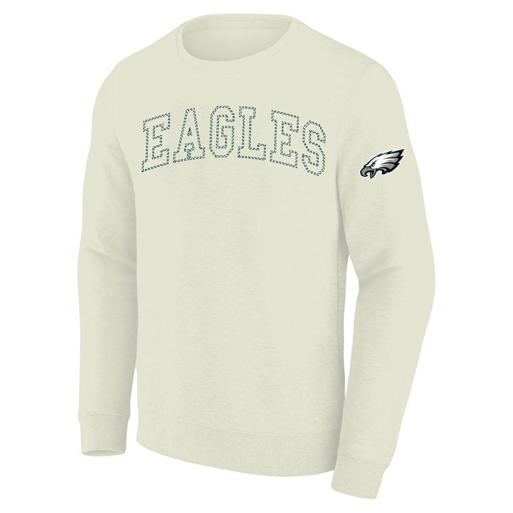 Philadelphia Eagles Profile Big & Tall Fleece Sweatshirt Cream - NFL
