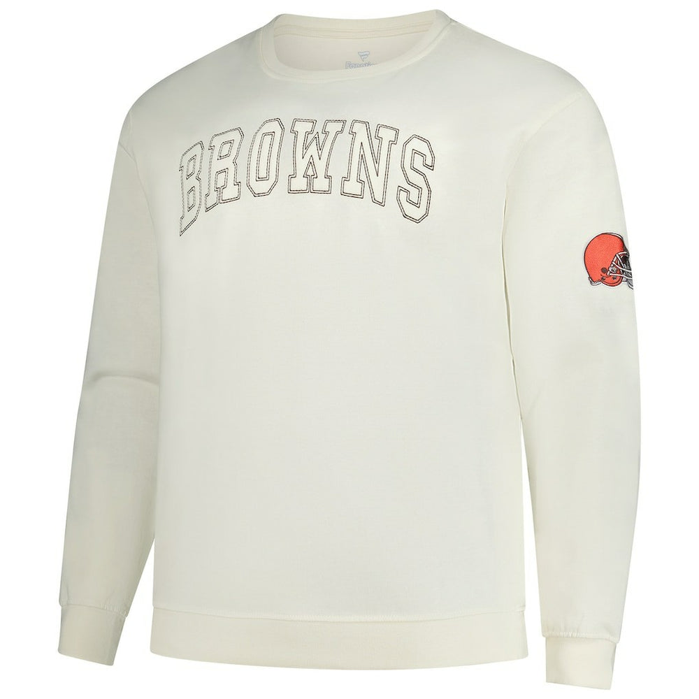 Cleveland Browns Profile Big & Tall Fleece Sweatshirt Cream - NFL