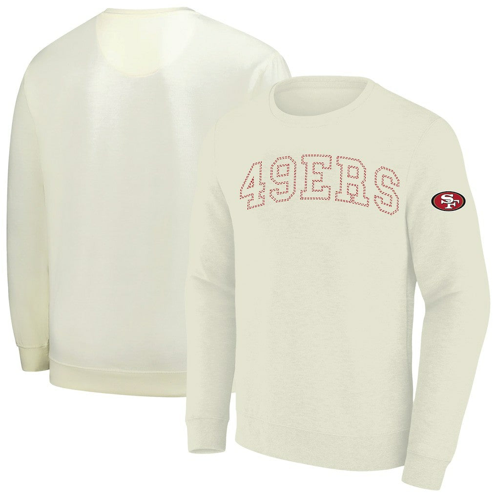 San Francisco 49ers Profile Big & Tall Fleece Sweatshirt Cream - NFL