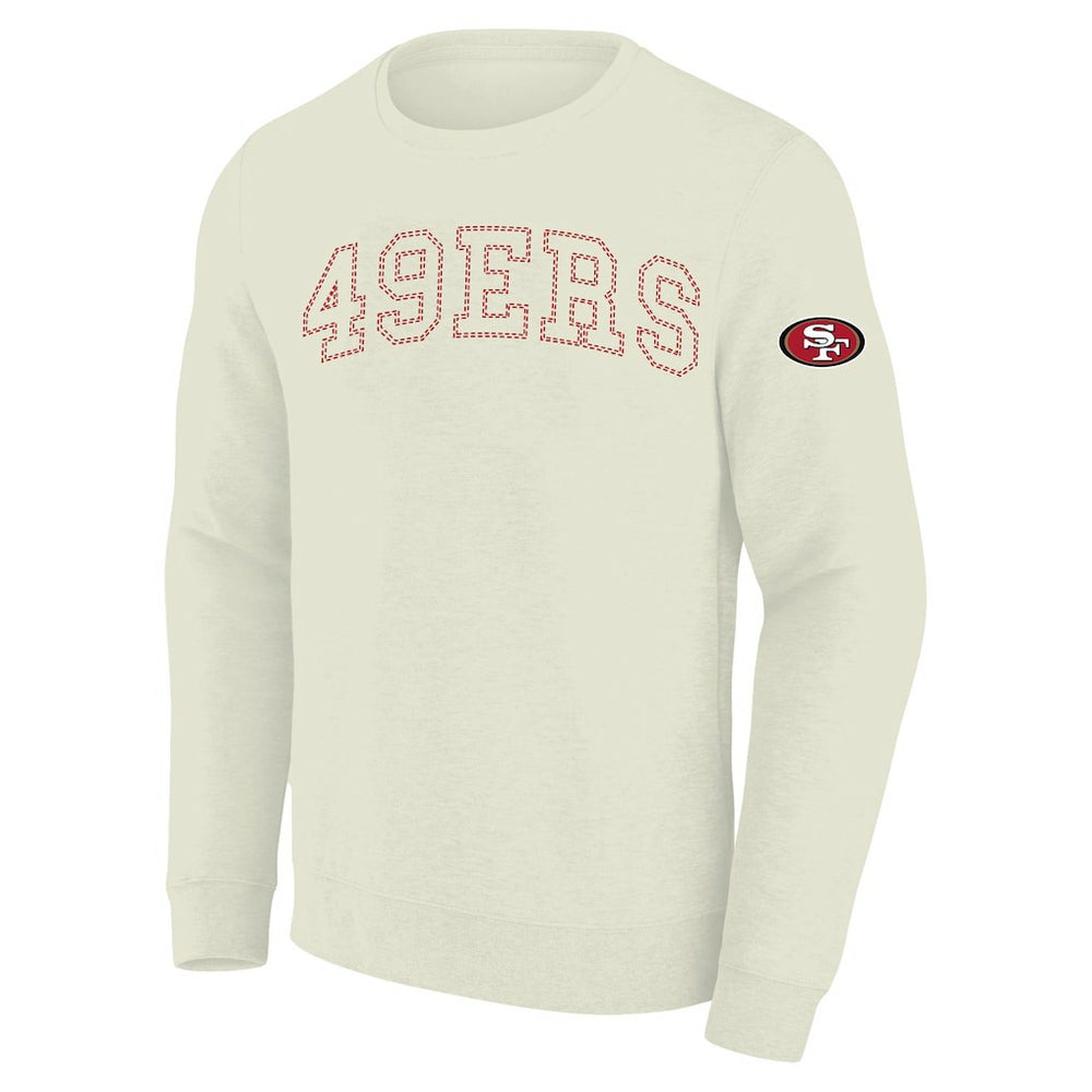 San Francisco 49ers Profile Big & Tall Fleece Sweatshirt Cream - NFL