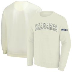Seattle Seahawks Profile Big & Tall Fleece Sweatshirt Cream - NFL