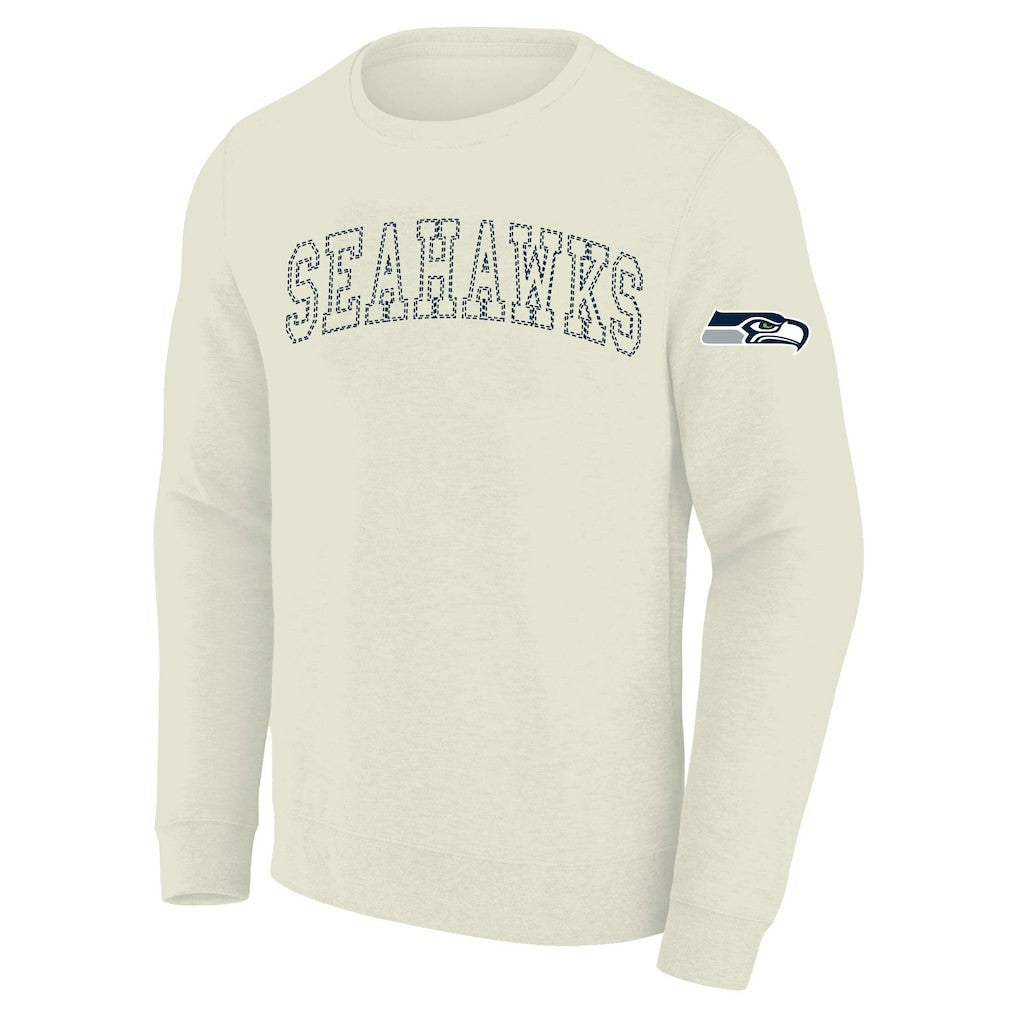 Seattle Seahawks Profile Big & Tall Fleece Sweatshirt Cream - NFL