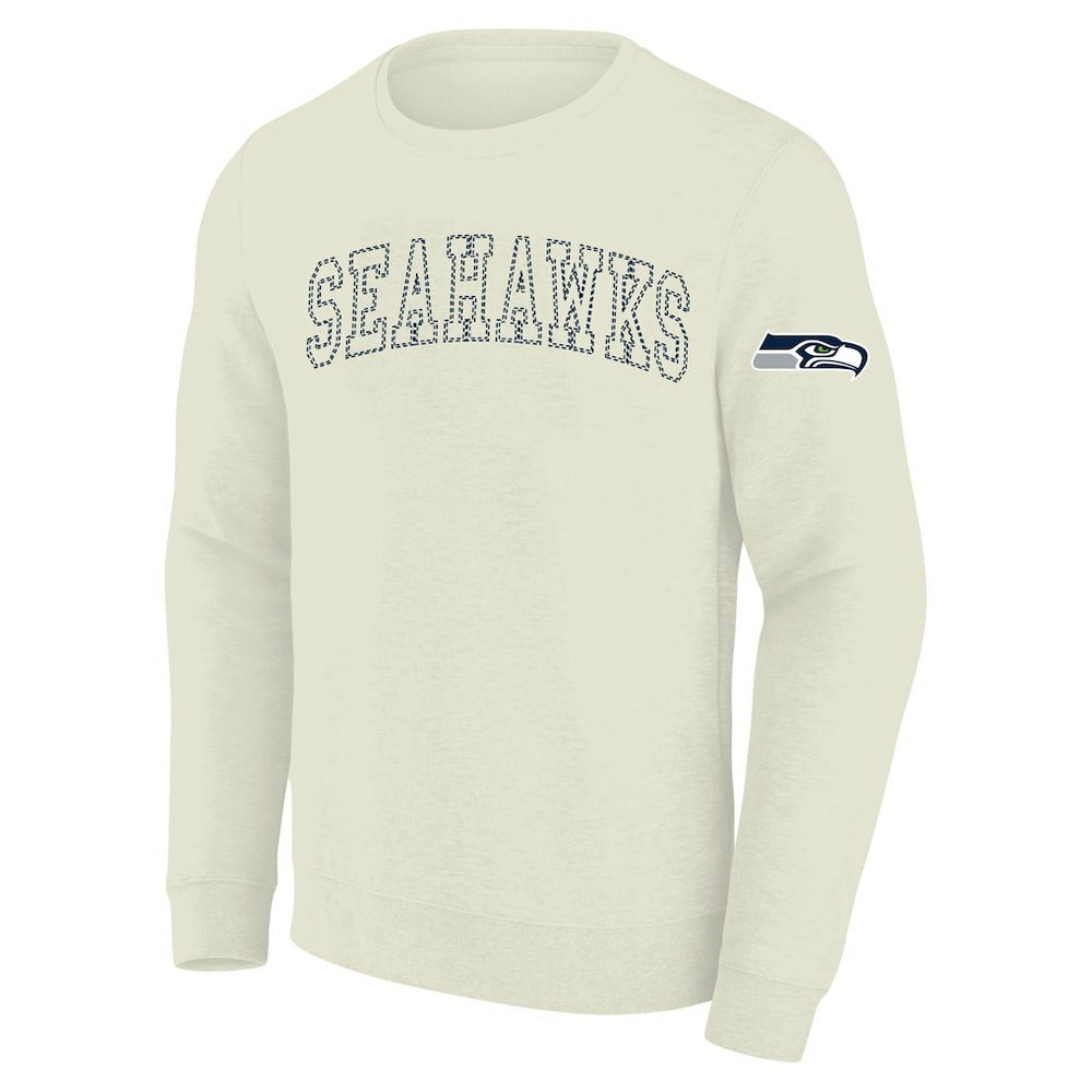 Seattle Seahawks Profile Big & Tall Fleece Sweatshirt Cream - NFL