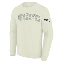 Seattle Seahawks Profile Big & Tall Fleece Sweatshirt Cream - NFL