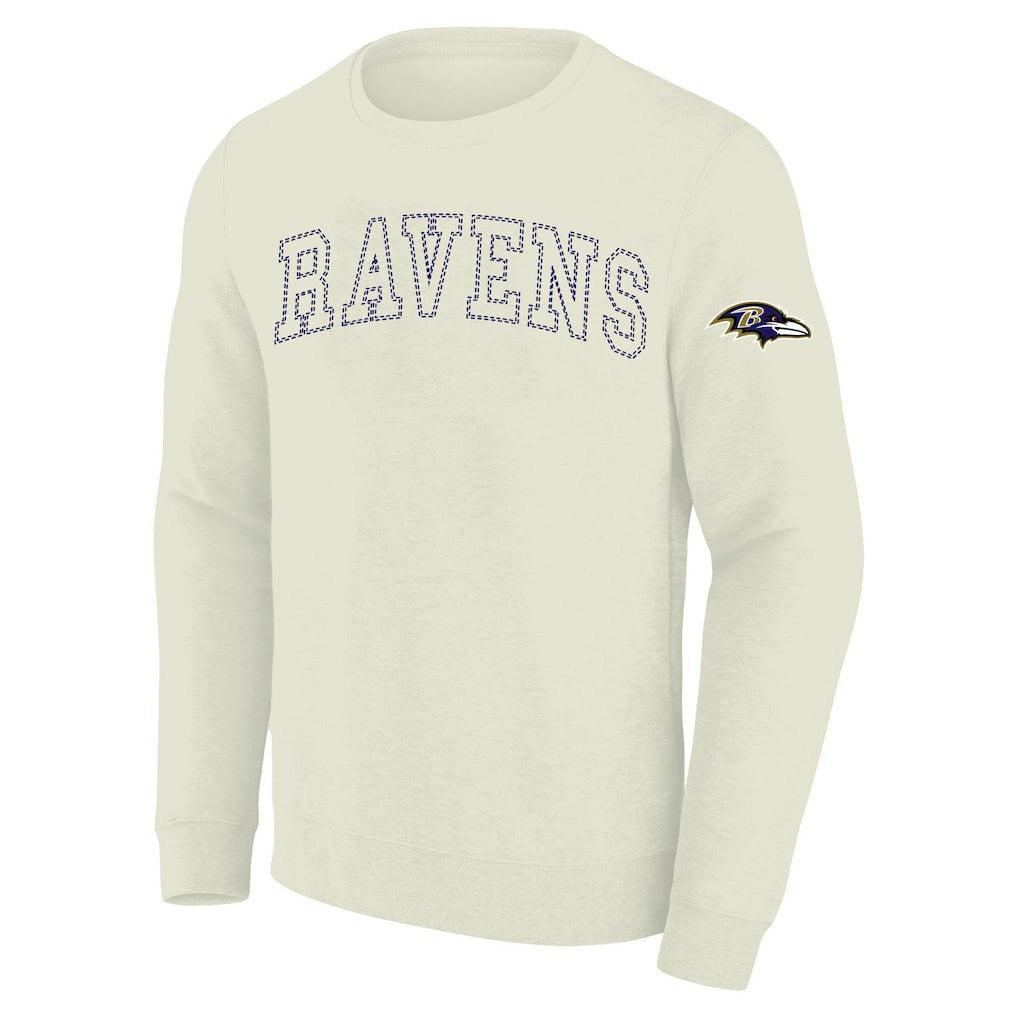 Baltimore Ravens Profile Big & Tall Fleece Sweatshirt Cream - NFL