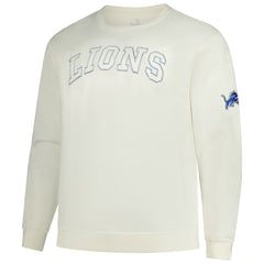 Detroit Lions Profile Big & Tall Fleece Sweatshirt Cream - NFL