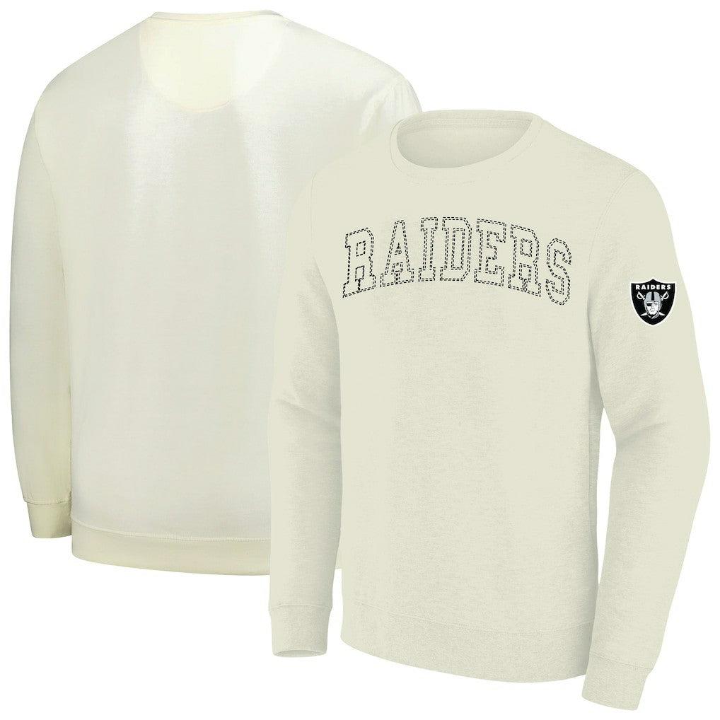 Las Vegas Raiders Profile Big & Tall Fleece Sweatshirt Cream - NFL