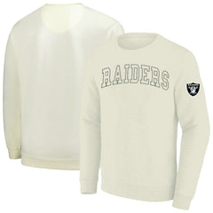 Las Vegas Raiders Profile Big & Tall Fleece Sweatshirt Cream - NFL