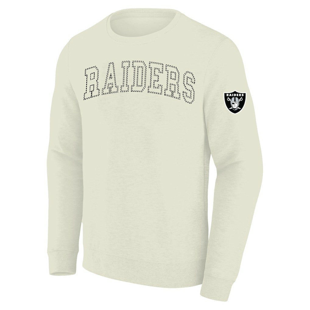 Las Vegas Raiders Profile Big & Tall Fleece Sweatshirt Cream - NFL