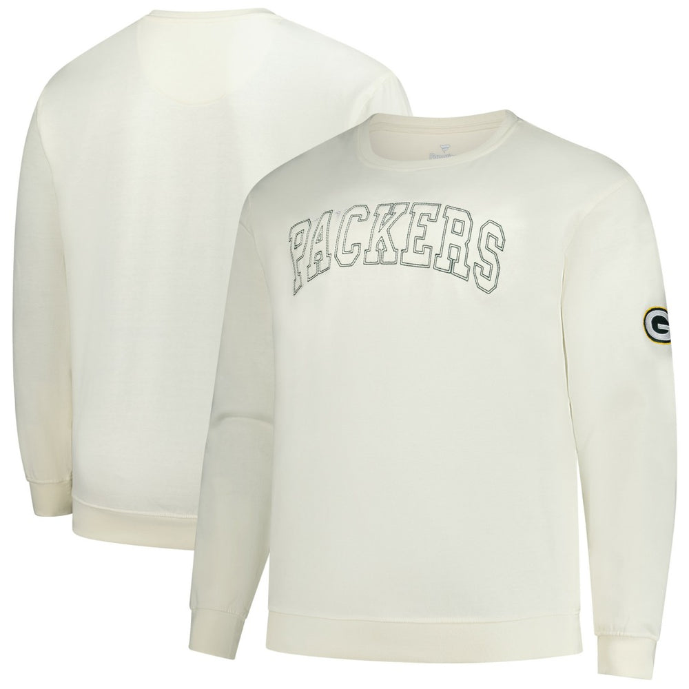 Green Bay Packers Profile Big & Tall Fleece Sweatshirt Cream - NFL