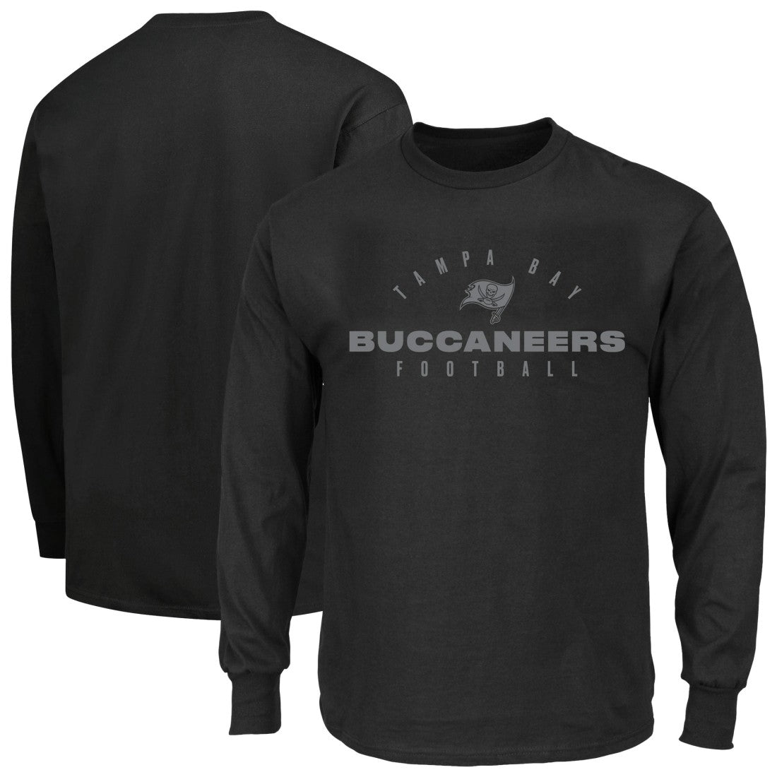 Tampa Bay Buccaneers Big & Tall Coverage Scheme Long Sleeve T-Shirt Black - Fanatics