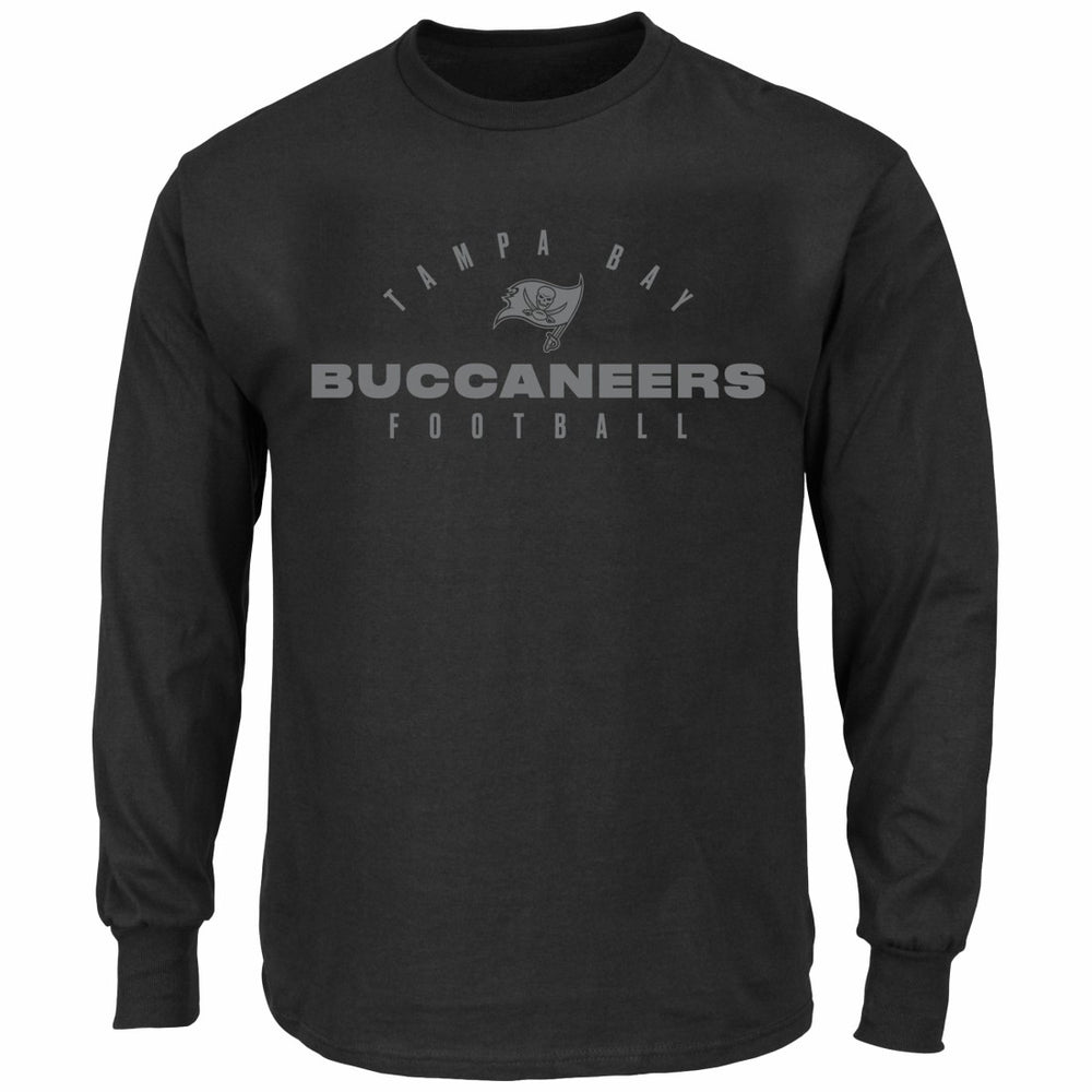Tampa Bay Buccaneers Big & Tall Coverage Scheme Long Sleeve T-Shirt Black - Fanatics