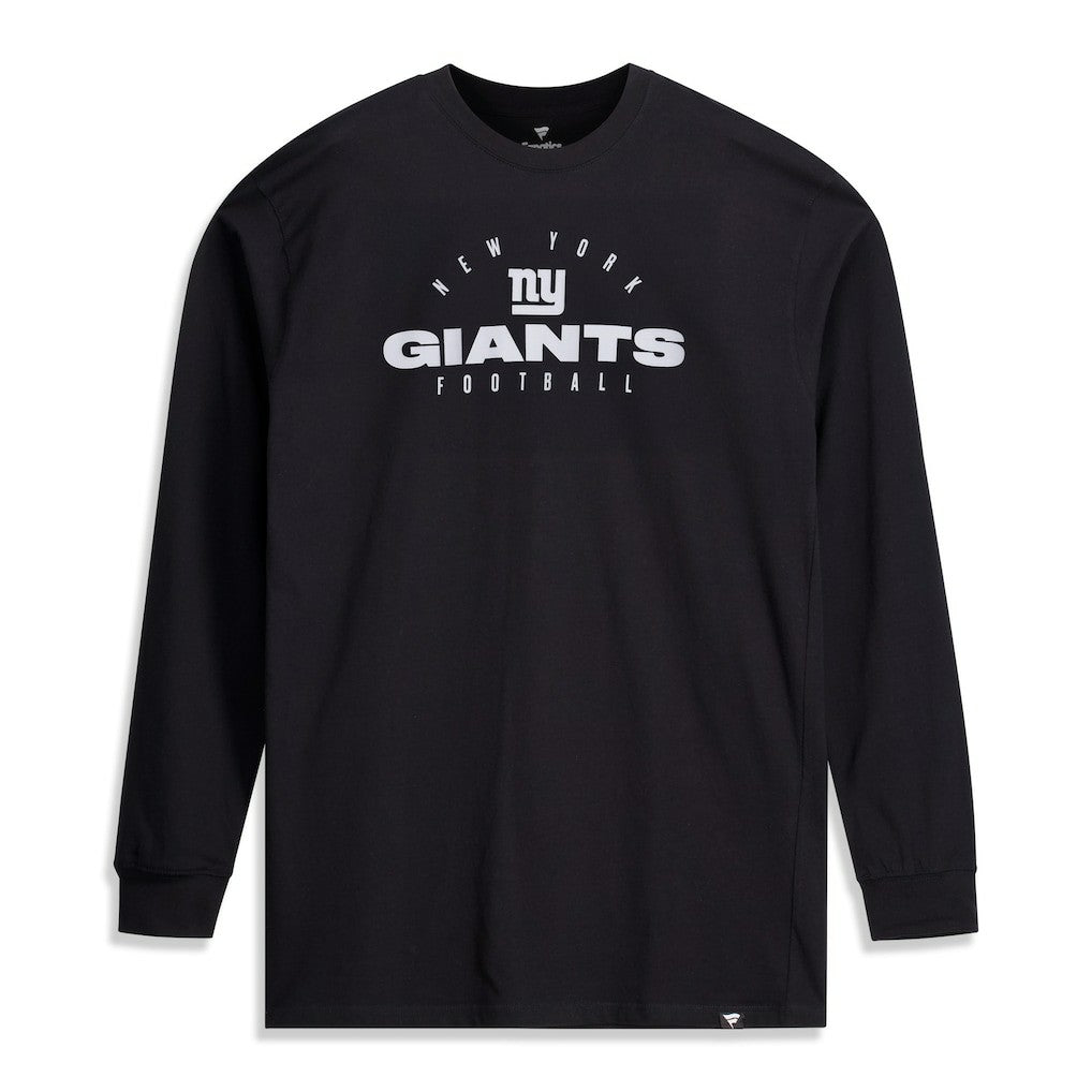 New York Giants Big & Tall Coverage Scheme Long Sleeve T-Shirt Black - Fanatics
