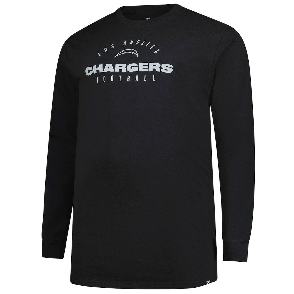 Los Angeles Chargers Big & Tall Coverage Scheme Long Sleeve T-Shirt Black - Fanatics