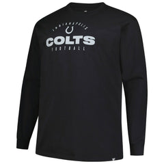 Indianapolis Colts Big & Tall Coverage Scheme Long Sleeve T-Shirt Black - Fanatics