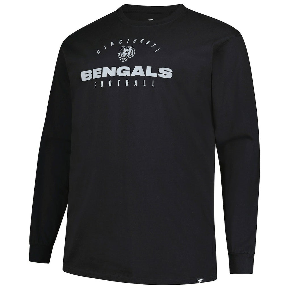 Cincinnati Bengals Big & Tall Coverage Scheme Long Sleeve T-Shirt Black - Fanatics