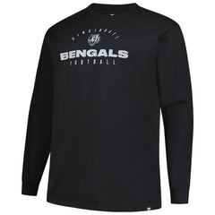 Cincinnati Bengals Big & Tall Coverage Scheme Long Sleeve T-Shirt Black - Fanatics