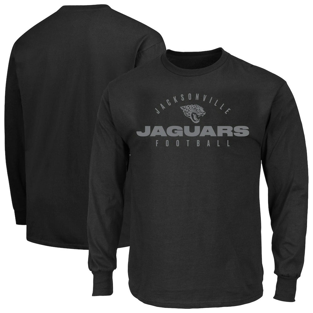 Jacksonville Jaguars Big & Tall Coverage Scheme Long Sleeve T-Shirt Black - Fanatics
