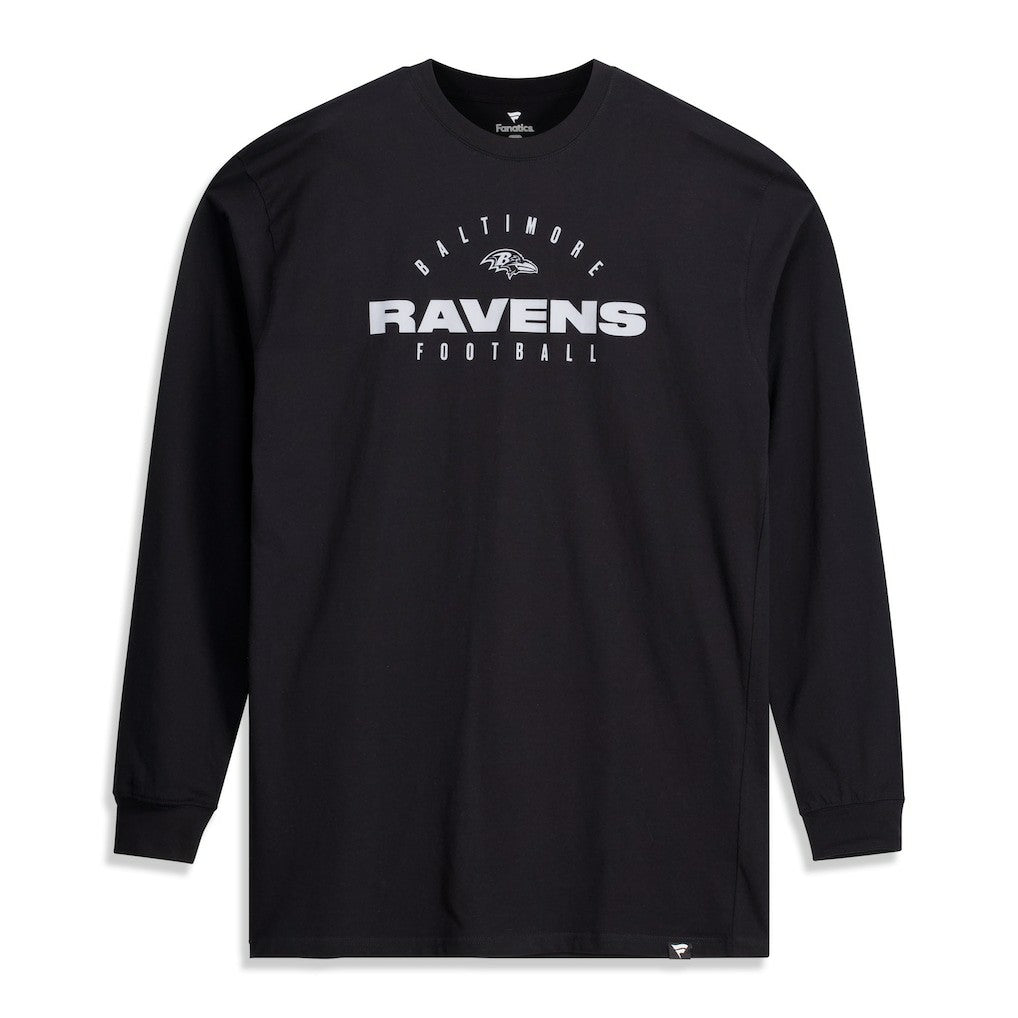 Baltimore Ravens Big & Tall Coverage Scheme Long Sleeve T-Shirt Black - Fanatics