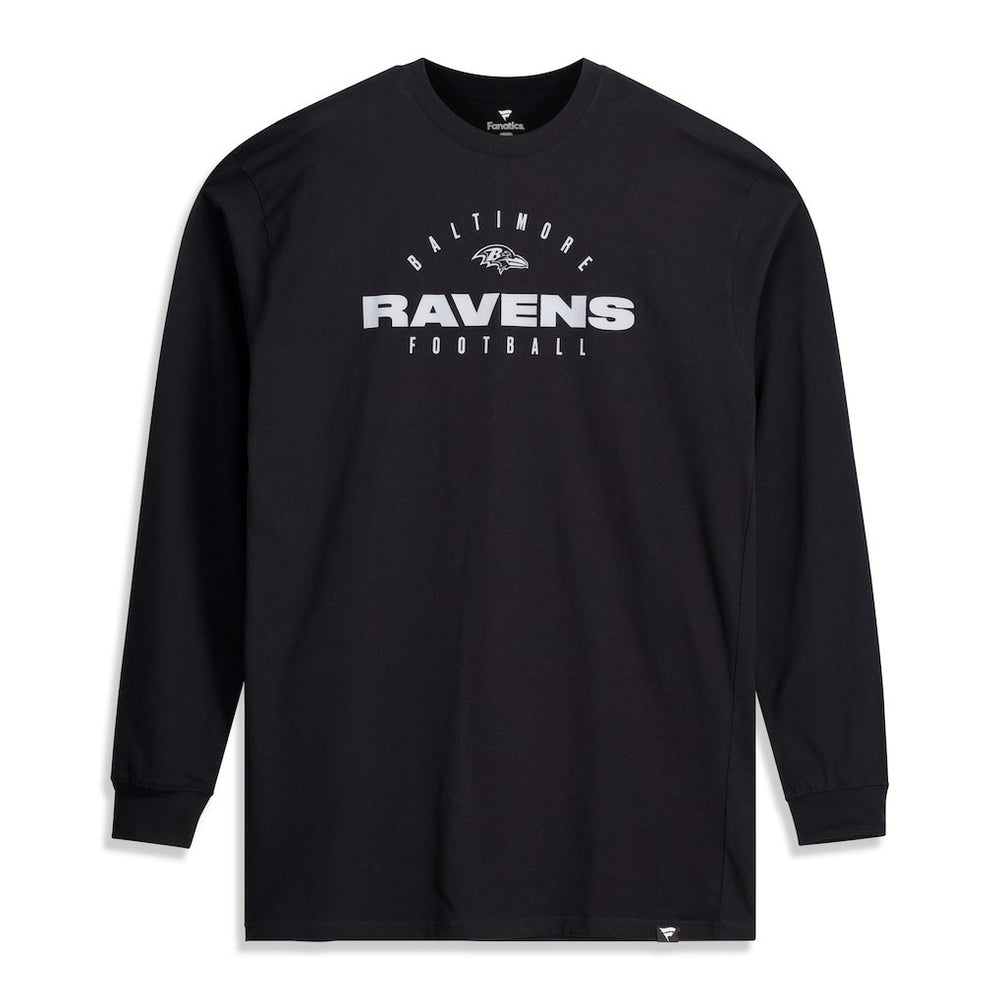 Baltimore Ravens Big & Tall Coverage Scheme Long Sleeve T-Shirt Black - Fanatics