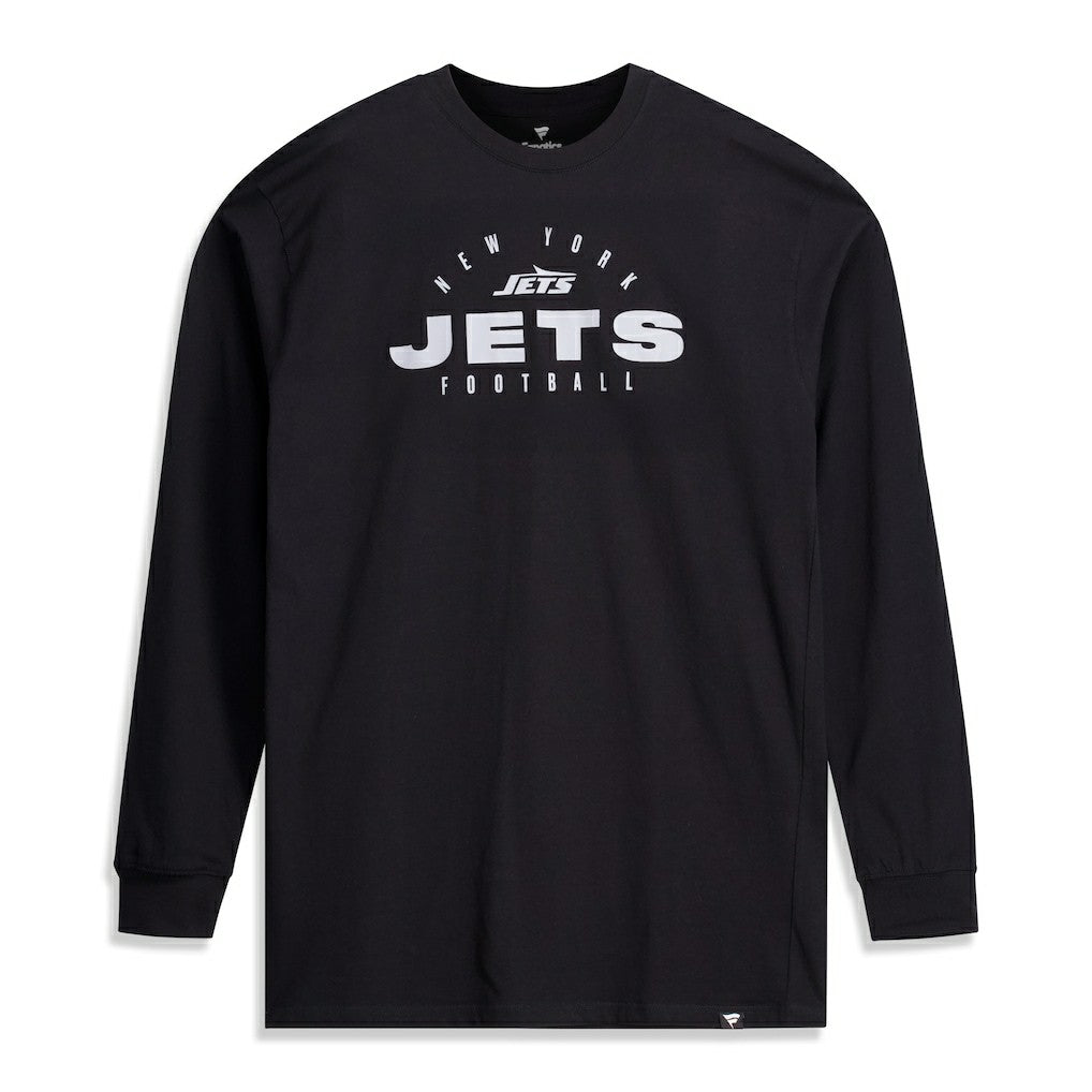 New York Jets Big & Tall Coverage Scheme Long Sleeve T-Shirt Black - Fanatics