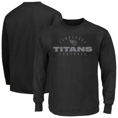 Tennessee Titans Big & Tall Coverage Scheme Long Sleeve T-Shirt Black - Fanatics