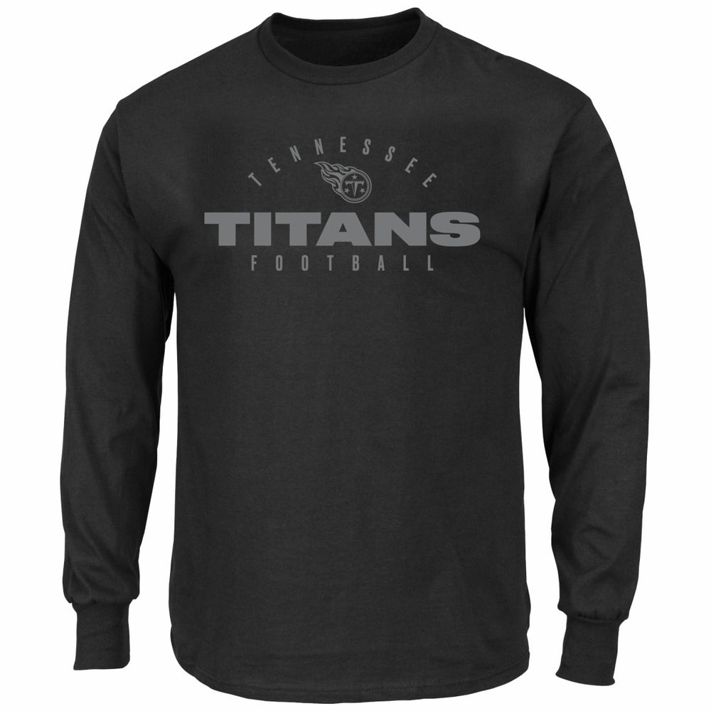 Tennessee Titans Big & Tall Coverage Scheme Long Sleeve T-Shirt Black - Fanatics