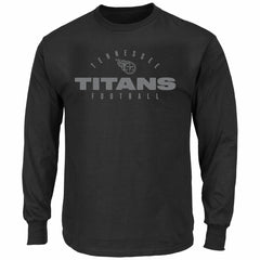 Tennessee Titans Big & Tall Coverage Scheme Long Sleeve T-Shirt Black - Fanatics