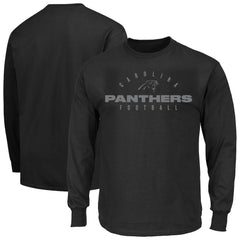 Carolina Panthers Big & Tall Coverage Scheme Long Sleeve T-Shirt Black - Fanatics