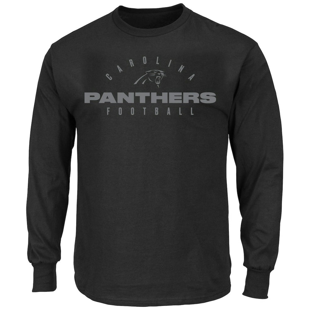 Carolina Panthers Big & Tall Coverage Scheme Long Sleeve T-Shirt Black - Fanatics