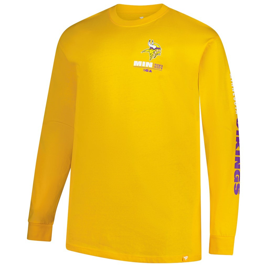 Minnesota Vikings Big & Tall Clock Management Legacy Long Sleeve T-Shirt Gold - Fanatics