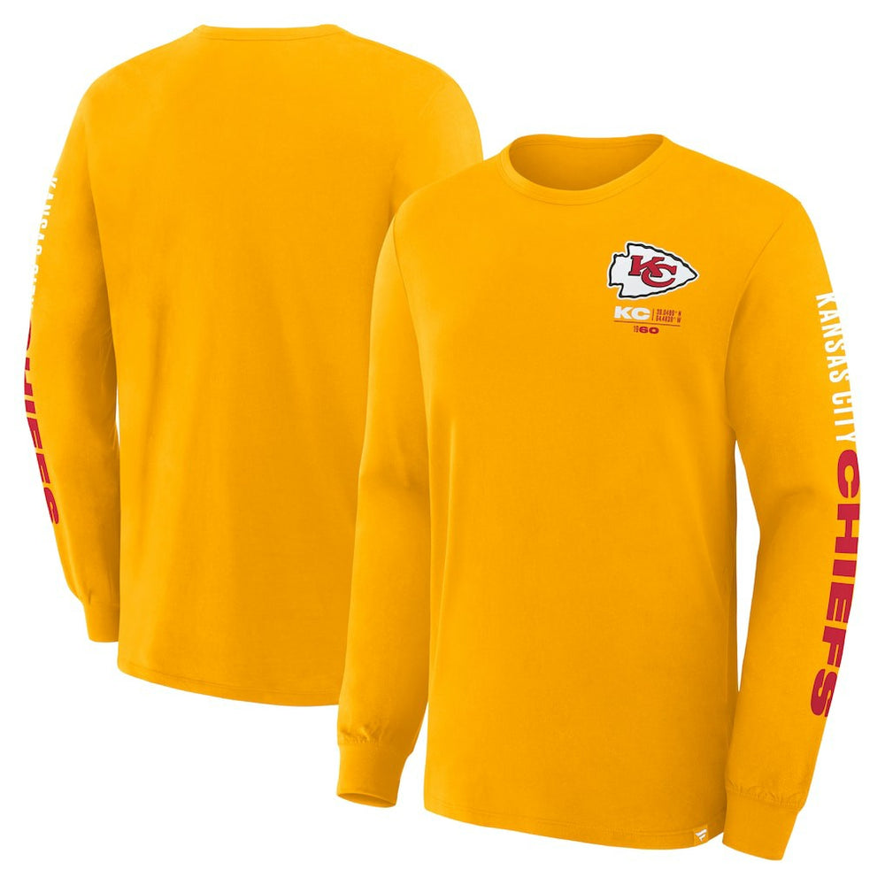 Kansas City Chiefs Big & Tall Clock Management Legacy Long Sleeve T-Shirt Gold - Fanatics