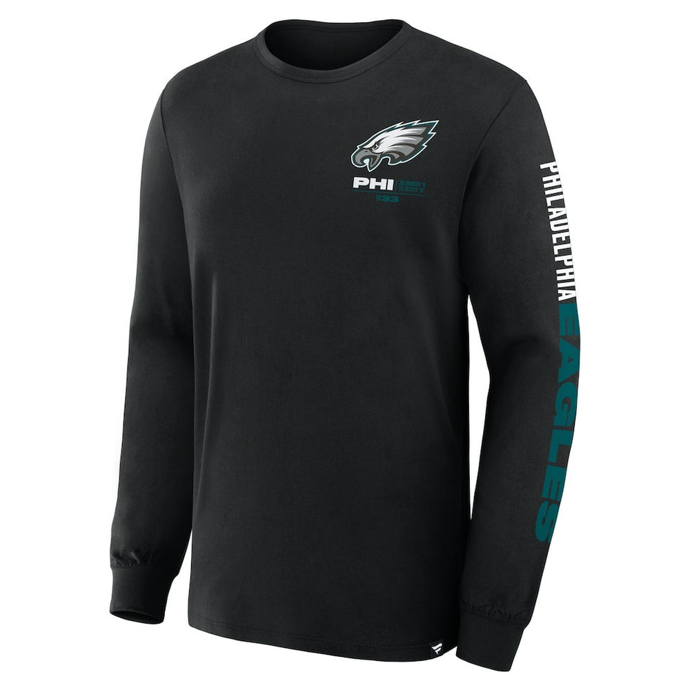 Philadelphia Eagles Big & Tall Clock Management Legacy Long Sleeve T-Shirt Black - Fanatics