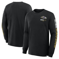 Baltimore Ravens Big & Tall Clock Management Legacy Long Sleeve T-Shirt Black - Fanatics
