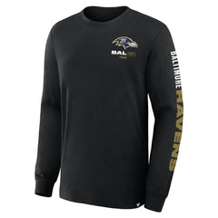 Baltimore Ravens Big & Tall Clock Management Legacy Long Sleeve T-Shirt Black - Fanatics