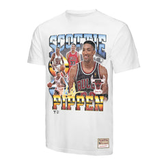 Mitchell & Ness - Scottie Pippen Chicago Bulls Hardwood Classics Commemorative Player Collage T-Shirt - White
