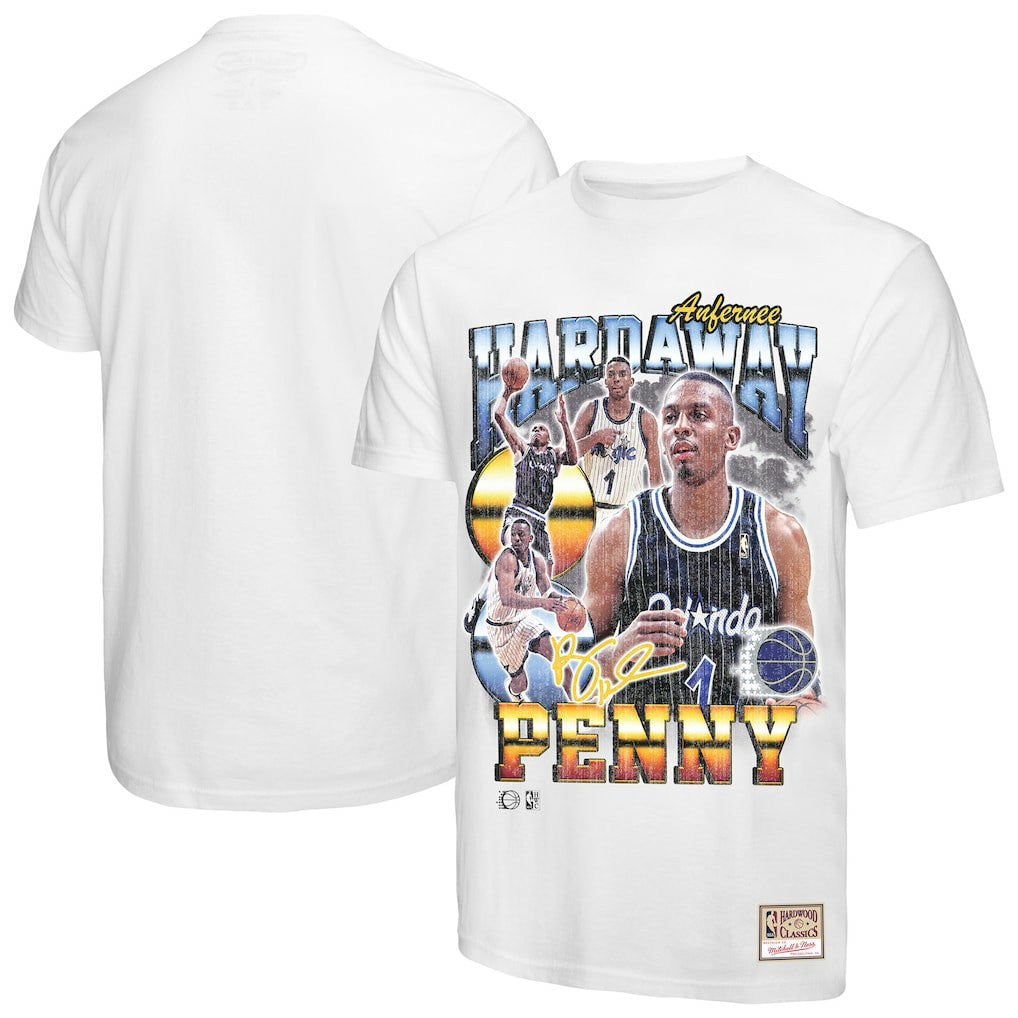 Mitchell & Ness - Penny Hardaway Orlando Magic Hardwood Classics Commemorative Player Collage T-Shirt - White