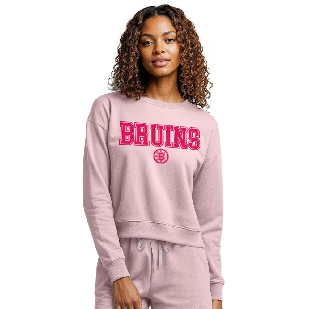 Boston Bruins Concepts Sport Women's Tonal Pullover Sweatshirt Pink