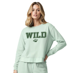 Minnesota Wild - Concepts Sport Women's Tonal Pullover Tri-Blend Sweatshirt Light Green
