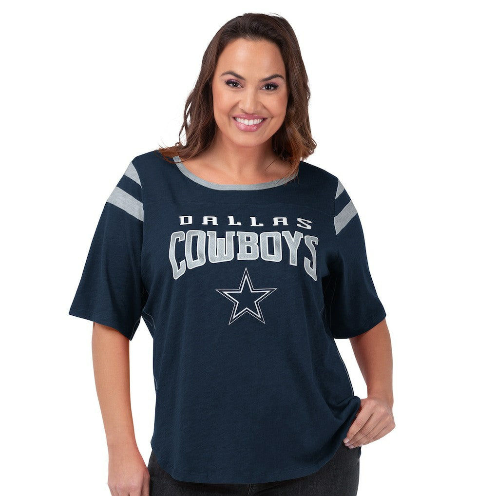 Dallas Cowboys G-III 4Her by Carl Banks Women's Plus Size Linebacker T-Shirt Navy - NFL