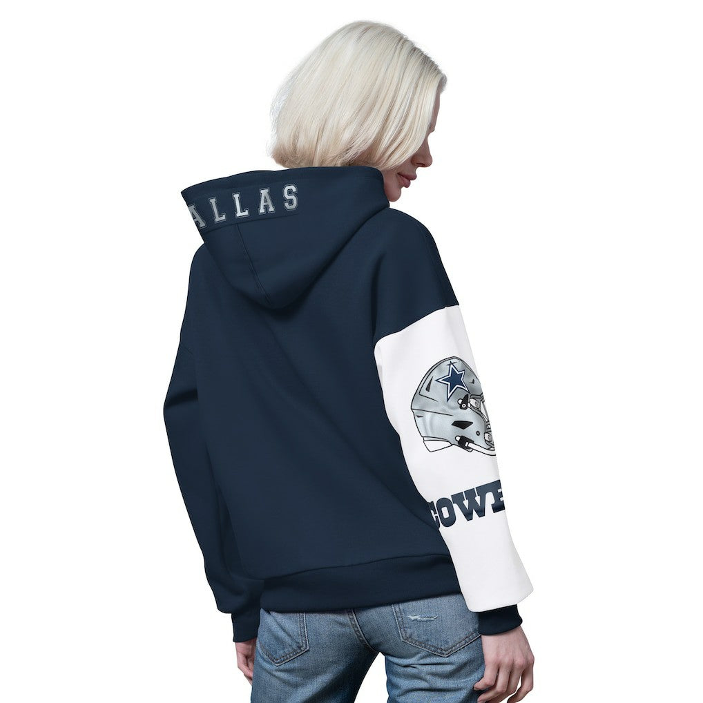 Dallas Cowboys Starter Women's 4th Down Full-Zip Hoodie Navy - NFL