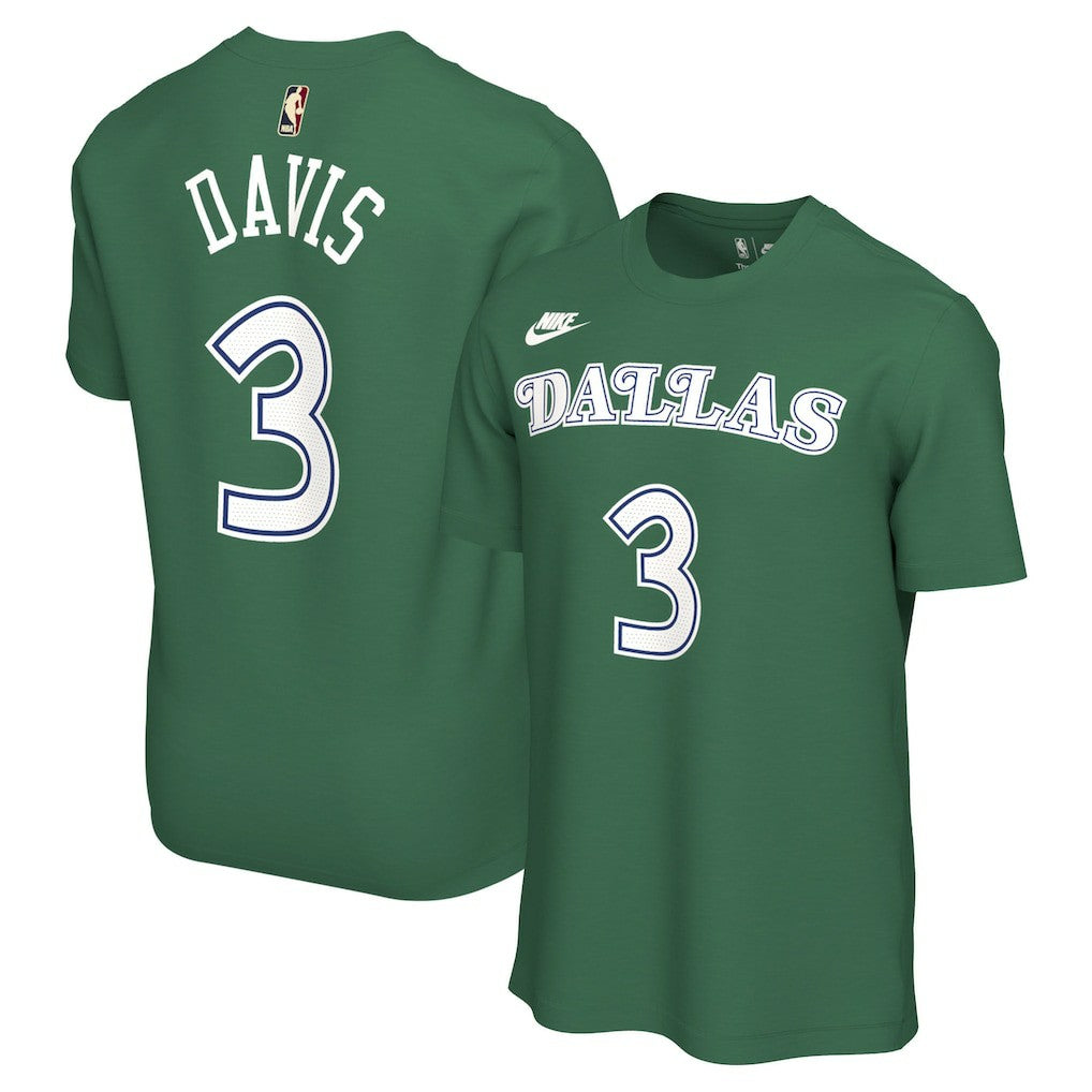 Nike - Anthony Davis Dallas Mavericks Unisex Name & Number T-Shirt - Classic Editi- Green