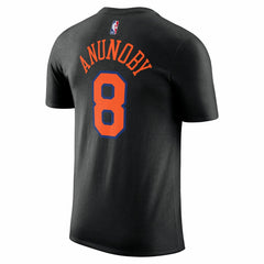 NBA - OG Anunoby New York Knicks Jordan Brand Unisex Name & Number T-Shirt - Statement Edition - Black
