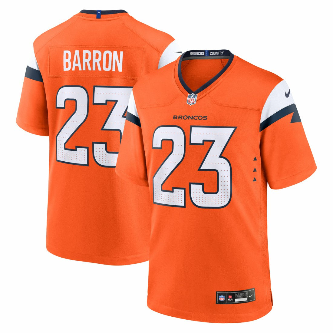 Jahdae Barron Denver Broncos 2025 NFL Draft First Round Pick Game Jersey Orange - Nike